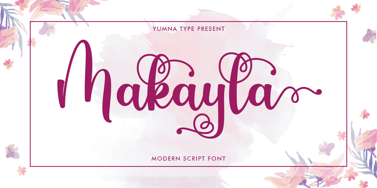 Пример шрифта Makayla #1